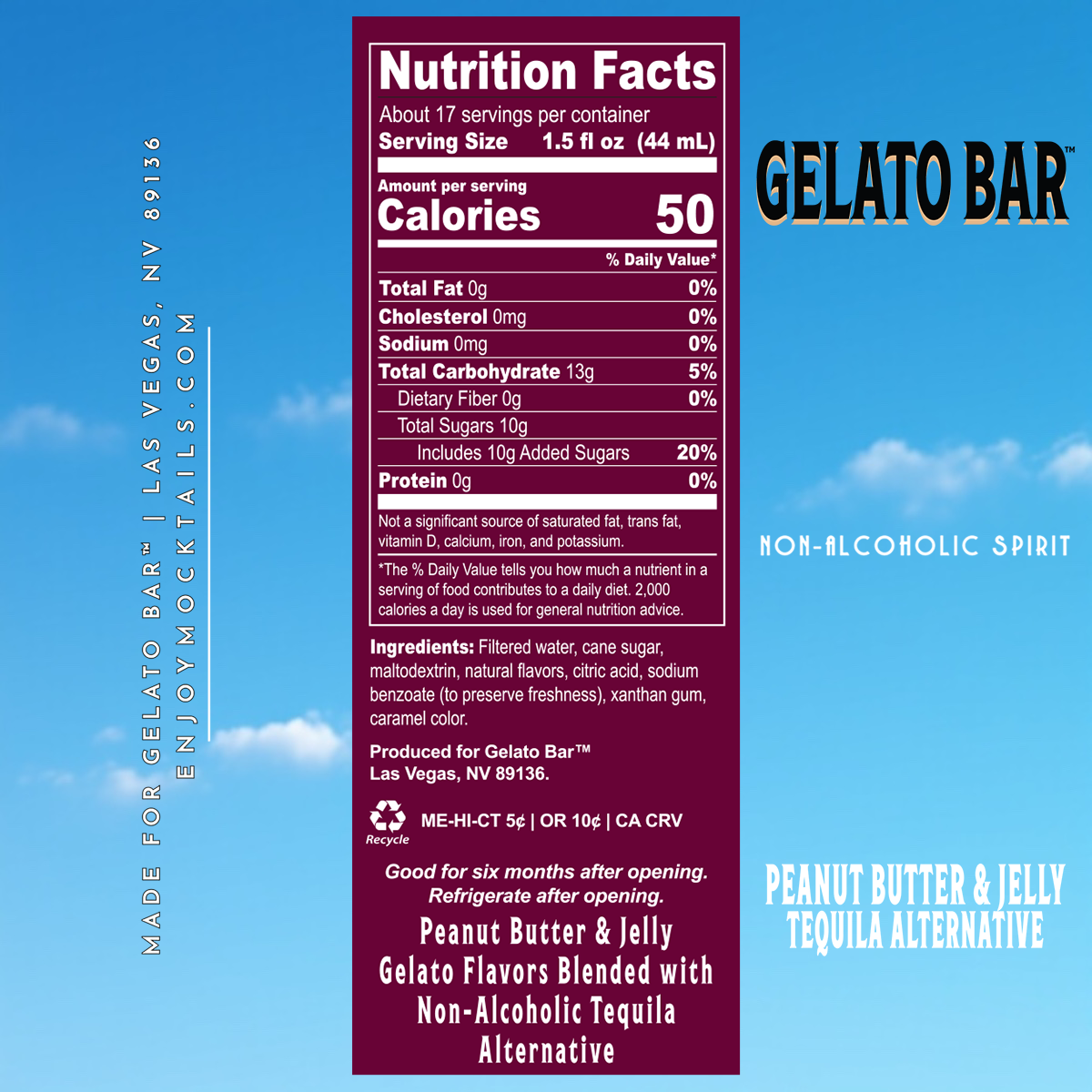Non-Alcoholic Tequila, Peanut Butter and Jelly Flavor