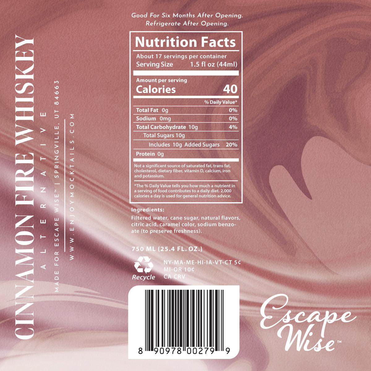 Cinnamon Fire Non-Alcoholic Whiskey Spirit