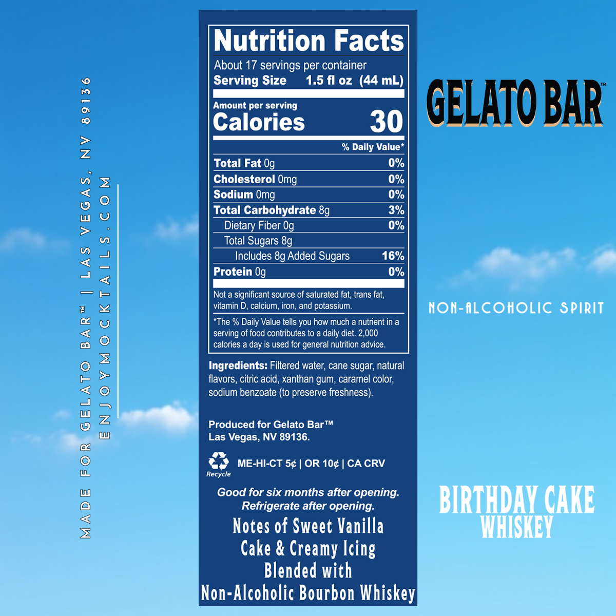 Non-Alcoholic Whiskey, Birthday Cake