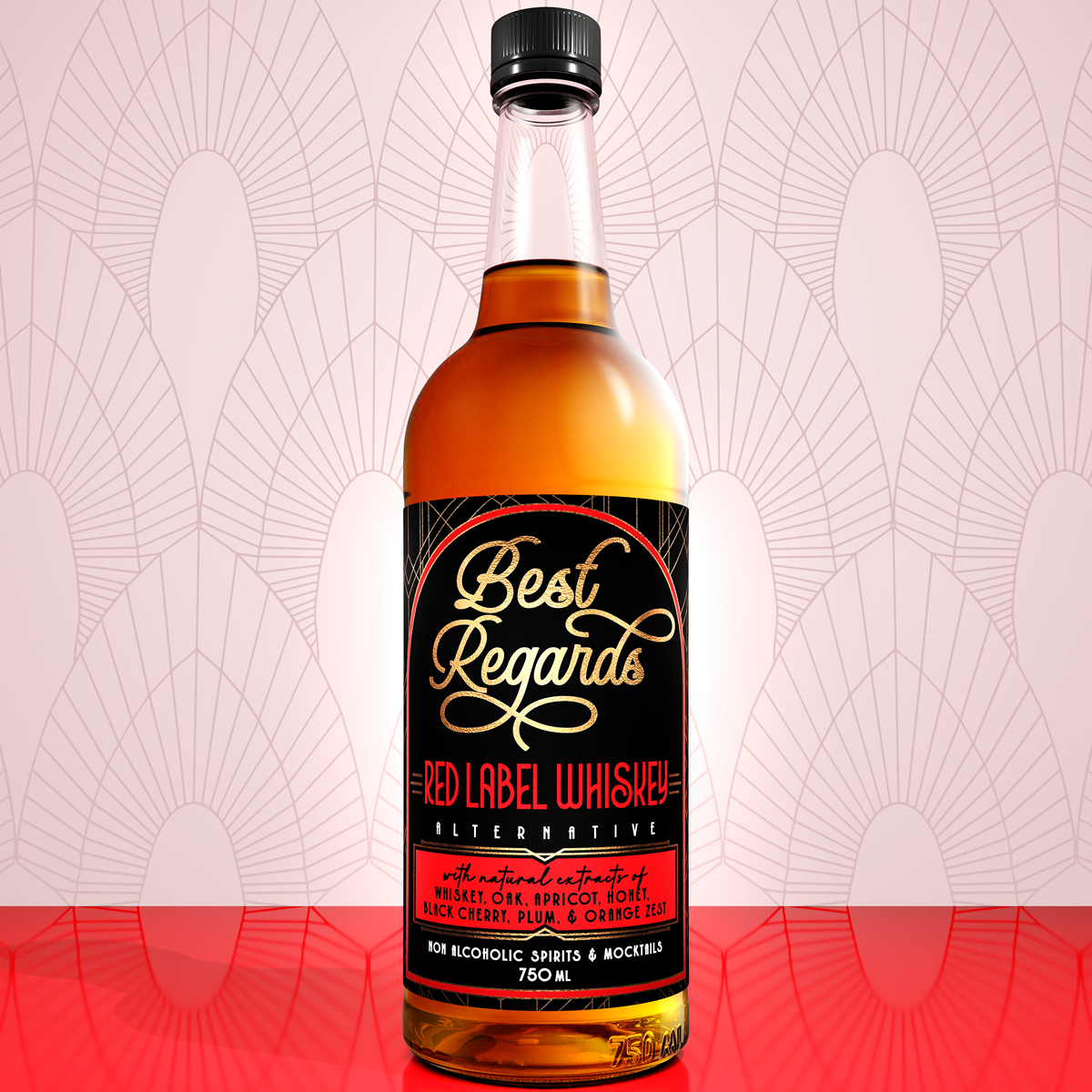 Red Label Non-Alcoholic Whiskey Spirit